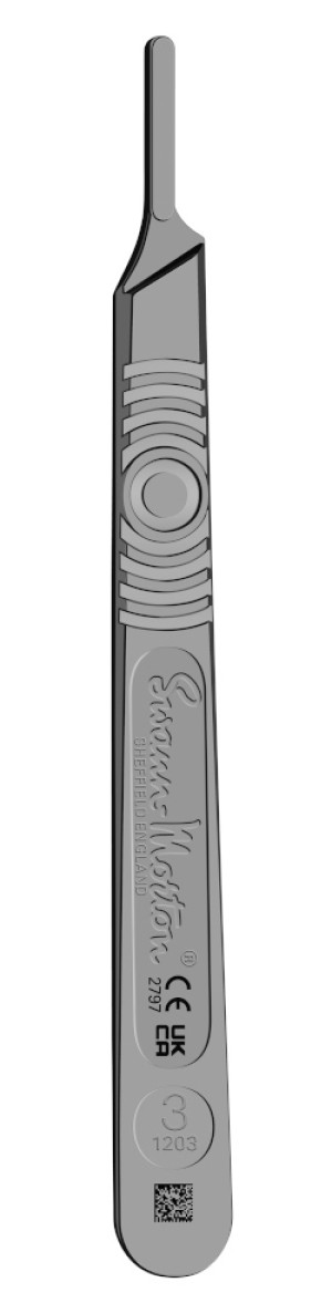 set a swann morton scalpel handle with wound measure