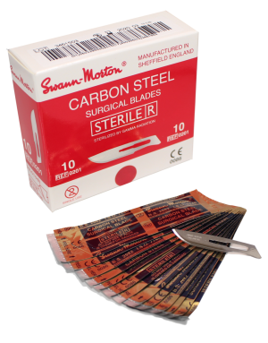 size 10 swann morton blades boxed sterile